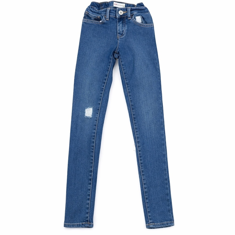 Levi’s Girls Super Skinny Jeans Size 8 Blue Denim Distressed